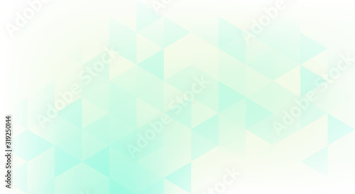 Fotografía Pale mint background textured by aquamarine triangles
