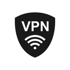 Fototapete - VPN icon vector. Virtual Private Network icon. Internet Security VPN Concept Icon