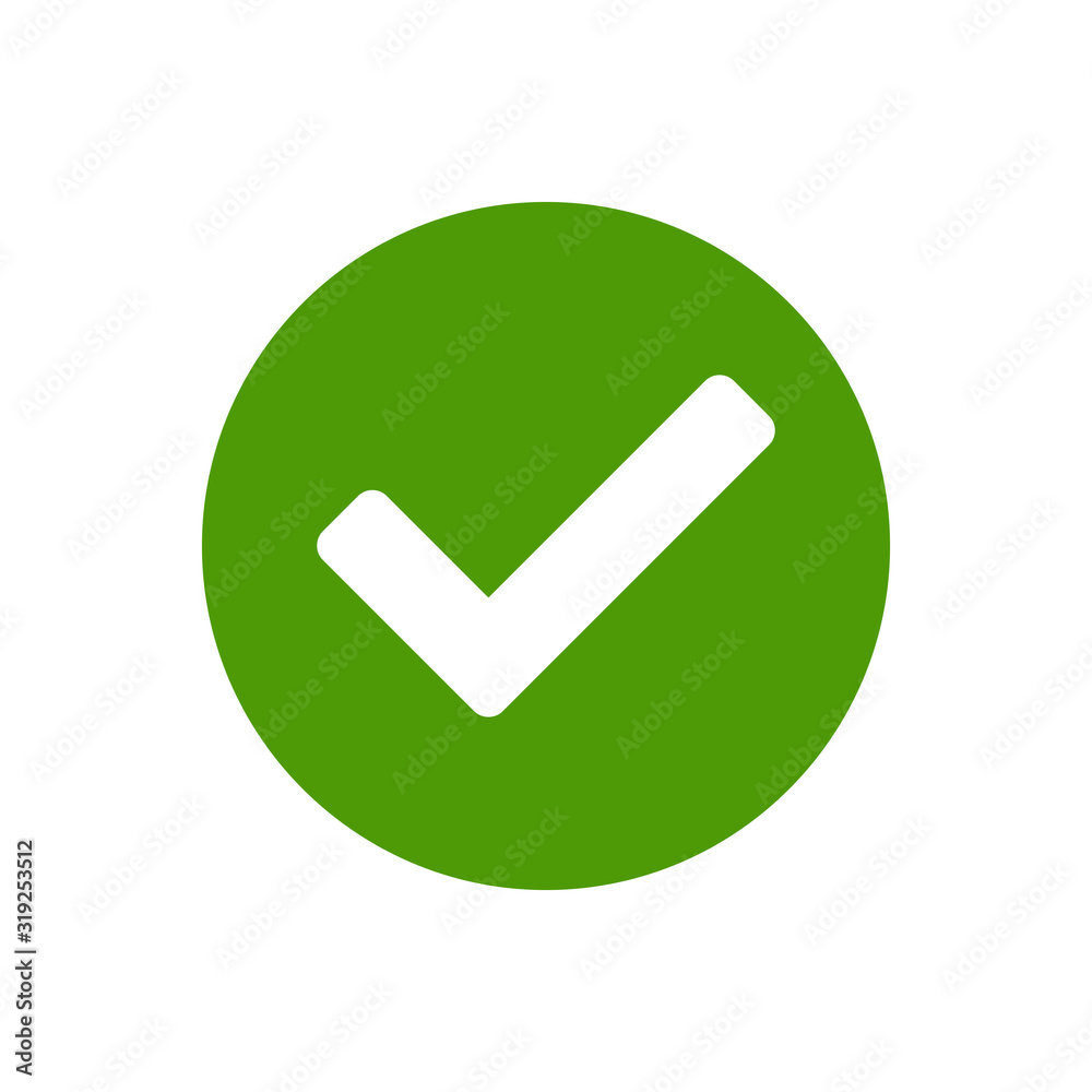 OK icon vector. check icon vector. check mark icon. check list button ...