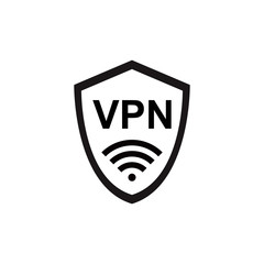 Fototapete - VPN icon vector. Virtual Private Network icon. Internet Security VPN Concept Icon