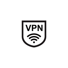 Fototapete - VPN icon vector. Virtual Private Network icon. Internet Security VPN Concept Icon