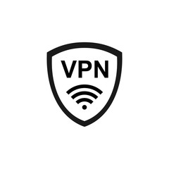 Fototapete - VPN icon vector. Virtual Private Network icon. Internet Security VPN Concept Icon