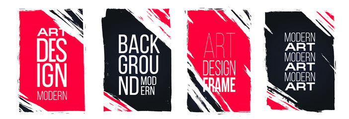Poster - vector illustration. grunge frame vector design. modern stylish brutal frames for text and poster. g