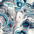 Fractal marble vein wavy ink dye fluid line mineral artistic swatch. Mottled ripples luminous glow blotched agate distorted abstract stone design. Seamless repeat raster jpg pattern swatch.