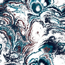Fractal Marble Vein Wavy Ink Dye Fluid Line Mineral Artistic Swatch. Mottled Ripples Luminous Glow Blotched Agate Distorted Abstract Stone Design. Seamless Repeat Vector Eps 10 Pattern Swatch.
