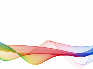 Aufkleber - Elegance of colorful fractal waves isolated on white 