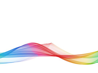 Aufkleber - Elegance of colorful fractal waves isolated on white 
