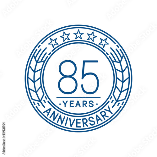Fotografía 85 years anniversary celebration logo template