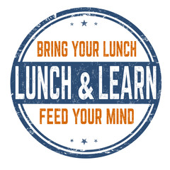 Lunch and learn sign or stamp