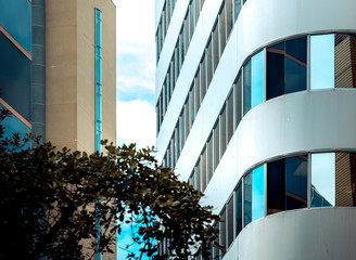 Commercial building close up; Wellington Office Building.