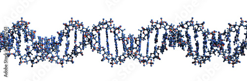 Cuadros en Lienzo 3D image of DNA macromolecule skeletal formula - molecular chemical structure of