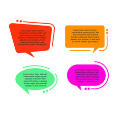 Poster - Colored quote speech bubble template. set different shape geometric texting boxes. Quotes form and speech box isolated on white background. Vector illustration.