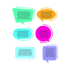 Leinwandbilder - Colored quote speech bubble template. set different shape geometric texting boxes. Quotes form and speech box isolated on white background. Vector illustration.