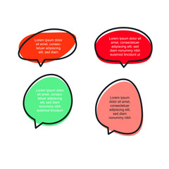 Leinwandbilder - Colored quote speech bubble template. set different shape geometric texting boxes. Quotes form and speech box isolated on white background. Vector illustration.