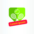 © iestudio - tennis ball logo vector illustration. tennis symbol icon