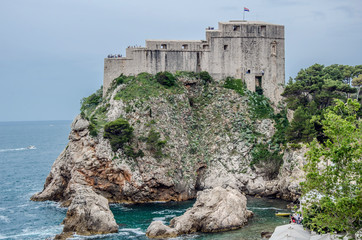 Wall Mural - View of Fortresses Lovrijenac from Dubrovnik city walls, Dubrovnik, Croatia