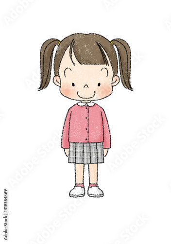女の子 全身正面 直立 黒線 Stock Illustration Adobe Stock 女の子 全身正面 直立 黒線 Stock Illustration Adobe Stock