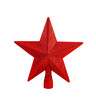 Beautiful christmas red star for the top of spruce isolated on white.