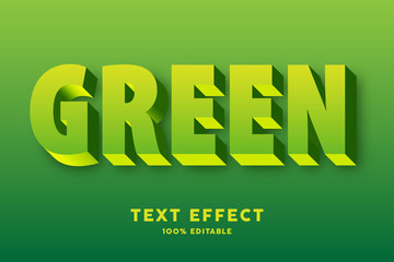 Wall Mural - 3d green yellow fresh text effect