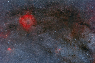 Wall Mural - photo of real outer space. this is a photo of the hydrogen nebula ic 1396. the milky way and outer s