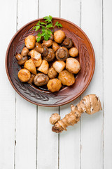 Wall Mural - Baked Jerusalem artichoke