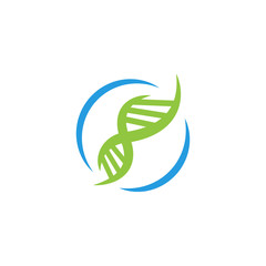 Sticker - Genetic DNA icon logo vector illustration concept.