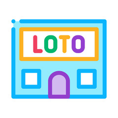 Poster - Lotto House Icon Vector. Outline Lotto House Sign. Isolated Contour Symbol Illustration