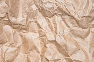 Crumpled craft paper surface texture