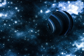 Wall Mural - stars, planet and galaxy in cosmos universe, space and time travel science background