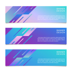 Wall Mural - banner design template with abstract geometric shapes. horizontal banners for web, website, header o