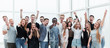 Leinwandbild Motiv team of happy young people standing together
