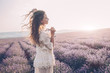 © Alena Ozerova - Boho styled model in lavender field