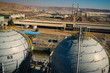 Refinery and storage facilities of oil and petroleum products. O