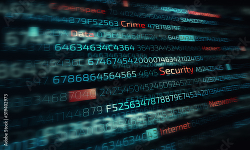 Fotografía Cyber attack concept . Mixed media