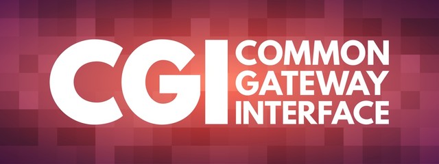 Poster - cgi - common gateway interface acronym, technology concept background