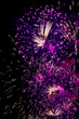 Bright colored fireworks on the background of the night sky 