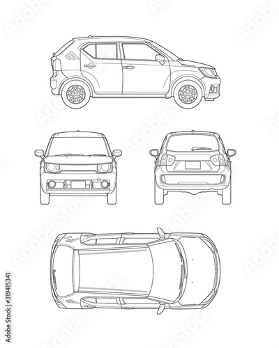 49 軽自動車 四面図 コンパクト 外観 テクニカルイラスト Stock Vector Adobe Stock 49 軽自動車 四面図 コンパクト 外観 テクニカルイラスト Stock Vector Adobe Stock