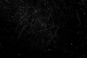 Poster - white scratches isolated on black background
