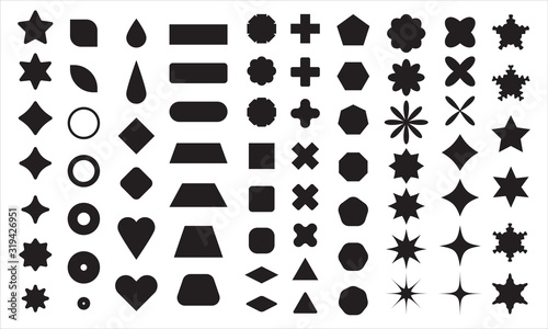 Cuadros en Lienzo Vector basic shape collection for your design