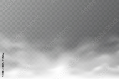 Fotografía Vector smoke cloud isolated on transparent background