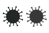 Fototapeta  - MERS Corona Virus icon shape. biological hazard risk logo symbol. Contamination epidemic virus danger sign. vector illustration image. Isolated on white background. 
