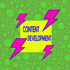 Fototapete - Handwriting text Content Development. Conceptual photo Authoring and originating content for any medium Asymmetrical uneven shaped format pattern object outline multicolour design