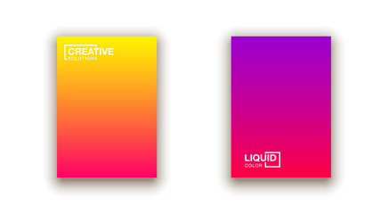 Social media duotone gradient background set. Social network stories soft colorful theme pack. Rainbow graphic display, wallpaper. Modern vibrant mobile app design. Blending bright duo colors template