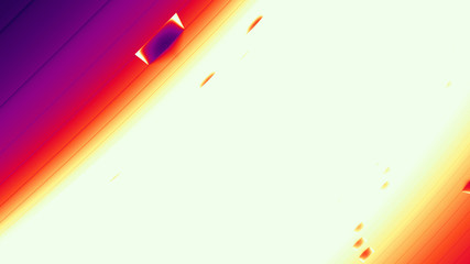 Poster - abstract composition, glowing stripes on the diagonal of fiery coloг, 3D graphics