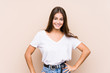 © Asier - Young caucasian woman posing isolated confident keeping hands on hips.