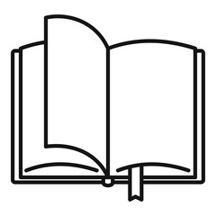 Poster - Open book icon. Outline open book vector icon for web design isolated on white background