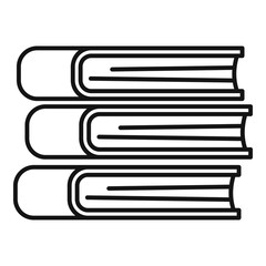 Fototapete - Book stack icon. Outline book stack vector icon for web design isolated on white background