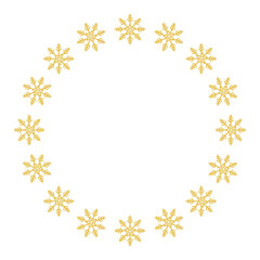 Sticker - frame circular of snowflake christmas decoration