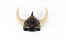 Viking Horned Helmet Isolated On A White Background