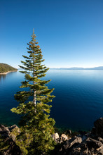 Looking Out Over Lake Tahoe On A Perfect Summer Day From The Rubicon Trail Between Emerald Bay And D.L. Bliss State Park, California.